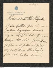 Nachlass Franz Steindachner, Brief von Norbert Schmucker an Franz Steindachner, Inv.Nr. 459.02, Seite 1
